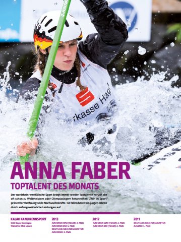 Anna Faber Toptalent Wir im Sport